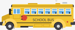 BUS开学季黄色学校巴士车高清图片