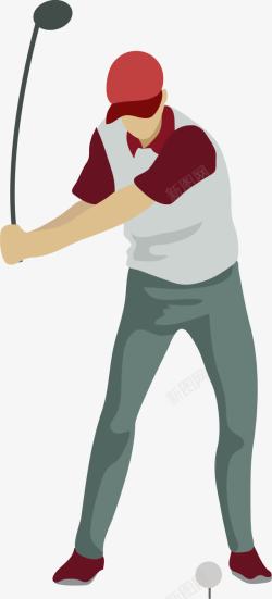 中年男人打高尔夫的中年男人高清图片