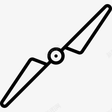 直升机螺旋桨图标图标