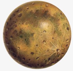 青铜色月球表面立体星球素材