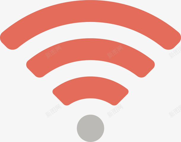 普通红色wifi信号格png免抠素材_88icon https://88icon.com WIFI信号格 WIFI图案 wifi wifi信号 信号格 无线网 无线网信号 普通 红色