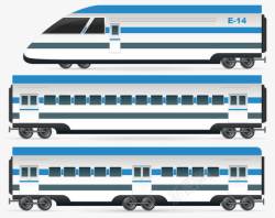 客运交通列车矢量图高清图片