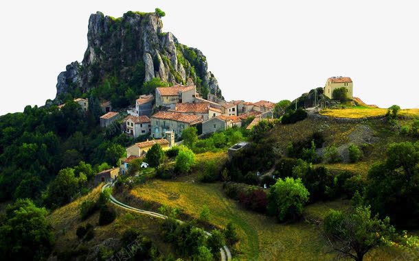 大山里的村庄png免抠素材_88icon https://88icon.com 世外桃源 书目 山 悬崖 村庄 风景