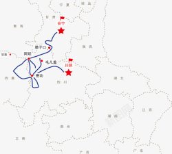 长征地图红四军行走路线高清图片