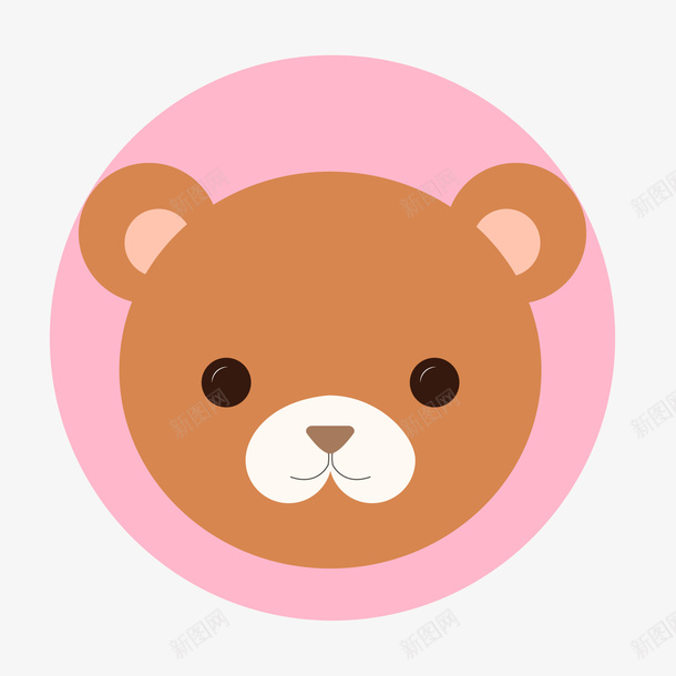 卡通可爱的小熊的头像矢量图ai免抠素材_88icon https://88icon.com 动物设计 卡通 可爱 圆形 头像 头像设计 小熊 矢量图