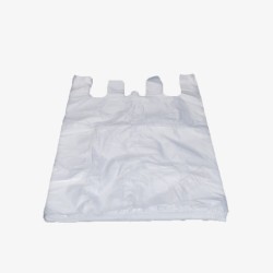 循环手提袋产品实物白色塑料袋高清图片