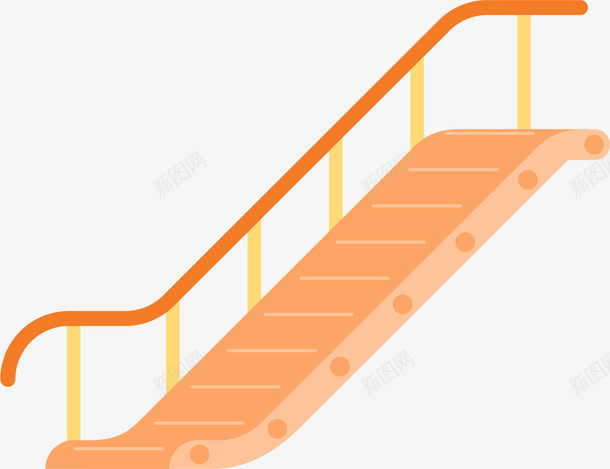 橙色楼梯png免抠素材_88icon https://88icon.com 卡通矢量图 台阶 手扶梯 栏杆 楼梯 橙色 电梯 自动扶梯 阶梯
