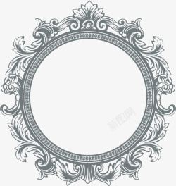 圆形镜子圆形花边镜子高清图片