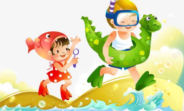 玩水的小孩png免抠素材_88icon https://88icon.com 儿童水上乐园 夏天 夏季 夏日 水上世界 水上娱乐 玩水 玩转夏日