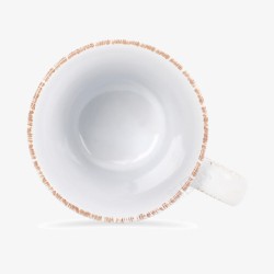 俯视咖啡杯水杯白色陶瓷杯正面素材