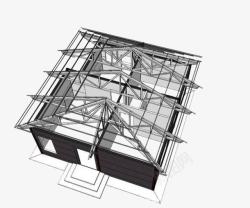 钢结构框架的房屋素材