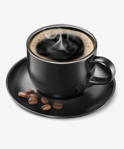 黑色质感咖啡杯素材