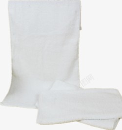 一条展开的毛巾和一条折叠的素材