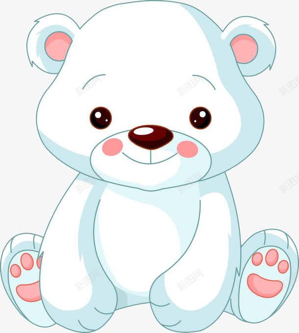 可爱的北极熊png免抠素材_88icon https://88icon.com 免扣图 北极熊 卡通 可爱