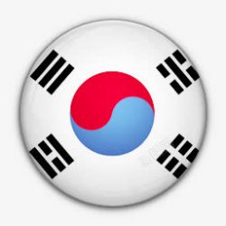 韩国国旗国旗韩国对南世界标志图标高清图片