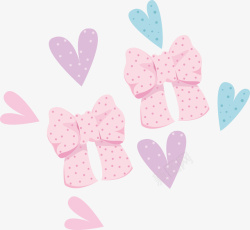 粉色小可爱粉色可爱蝴蝶结矢量图高清图片