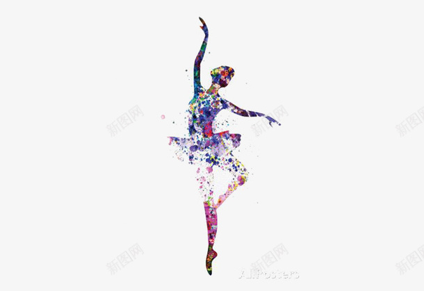 炫彩水墨芭蕾舞者png免抠素材_88icon https://88icon.com 免抠 歌剧魅影 舞台表演 舞蹈服装 芭蕾舞者 芭蕾舞表演