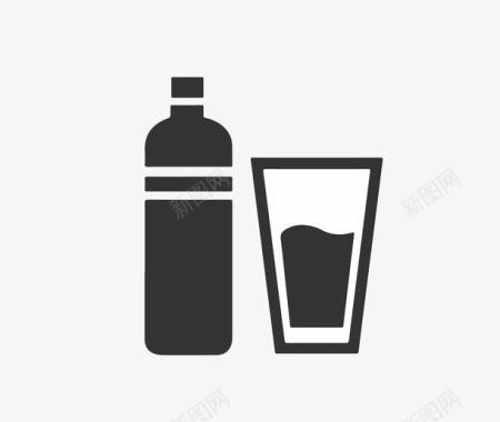 水矿泉水瓶水杯图标图标