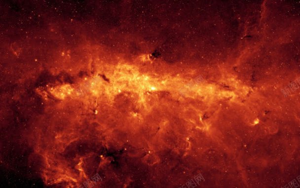 红色宇宙星空场景银河背景