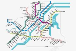 武汉地铁线路规划图素材