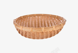 棕色容器用于晾晒的篮子编织物实素材