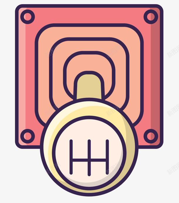 粉紫色汽车换挡杆矢量图ai免抠素材_88icon https://88icon.com 卡通换挡杆 卡通风格 手动换挡 换挡杆 汽车换挡杆 矢量换挡杆 粉紫色 矢量图