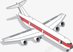 航空运输波音飞机插画高清图片