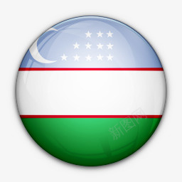国旗对乌兹别克斯坦世界标志图标图标