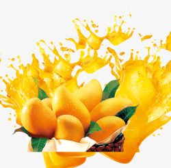 溅起的果汁芒果汁芒果素材