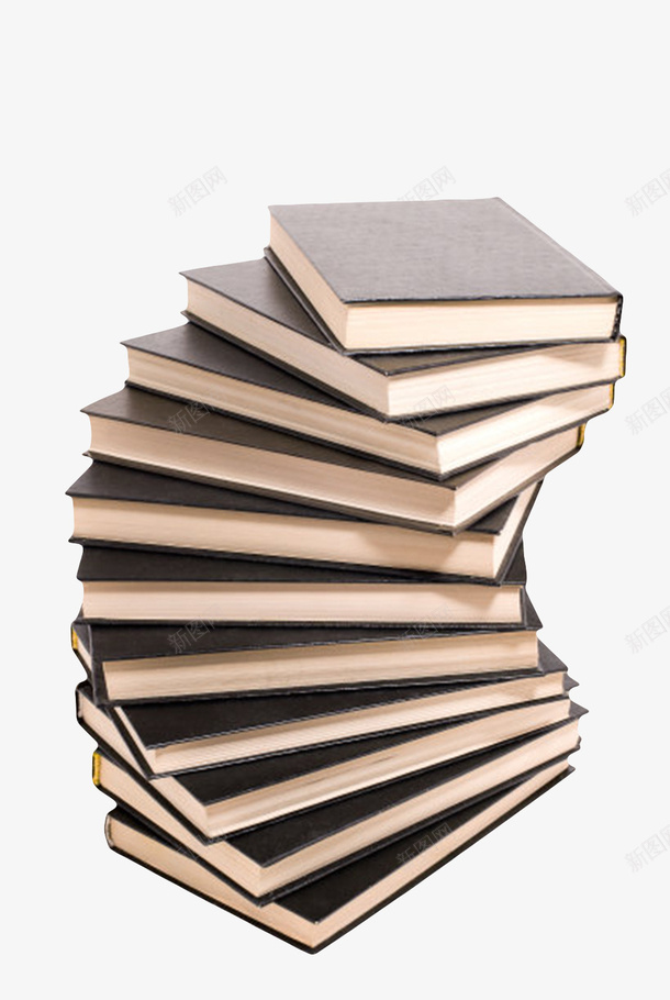 黑色较新旋转堆起来的书实物png免抠素材_88icon https://88icon.com 不一样 不同 书本 书籍 加厚 堆叠 堆叠效果 堆起来的书 学习 学校 层叠 效果 教科书 旋转 智慧 知识 纸 螺旋 阅读
