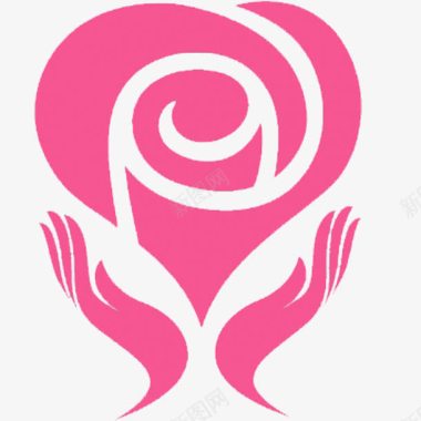 手势粉色手势logo图标图标