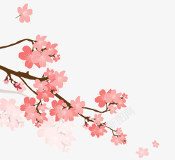 唯美粉色樱花节樱花素材