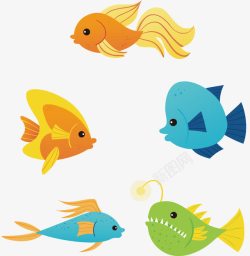 热带鱼素材图卡通鱼高清图片