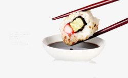 筷子夹着寿司素材