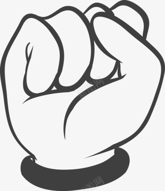 名胜PNG图手绘握紧的拳头图图标图标