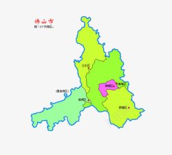 省份地图广东省佛山市地图高清图片