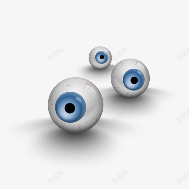 三个蓝色眼球的卡通眼睛png免抠素材_88icon https://88icon.com 卡通 卡通眼睛 卡通蓝色 眼球 眼睛