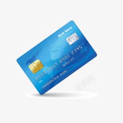 蓝色银行卡银行卡矢量图高清图片