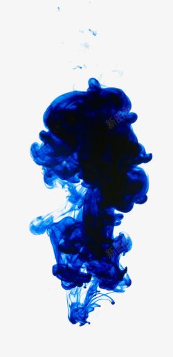 纤长浓密蓝色浓密的烟雾高清图片
