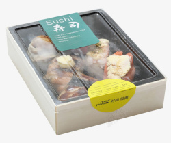 日式包装盒卡木龙日式木质寿司包装盒高清图片
