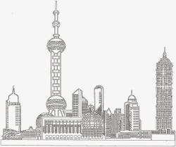 珠江新城上海东方明珠高清图片