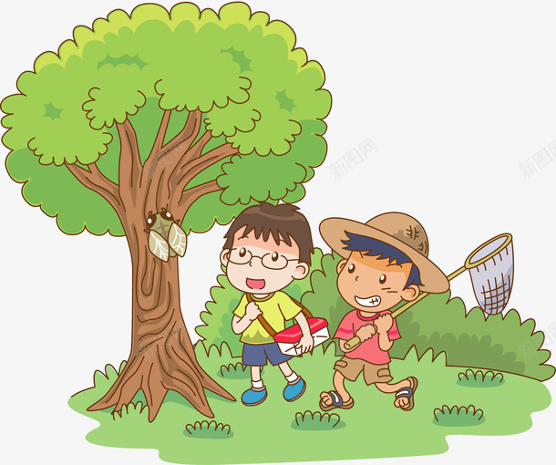 捕捉知了的小孩png免抠素材_88icon https://88icon.com 卡通 夏虫 夏蝉 捕捉 昆虫 知了 禅 节肢动物 虫子 蝉鸣 飞虫