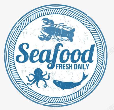 海鲜卡通海鲜餐馆图标图标