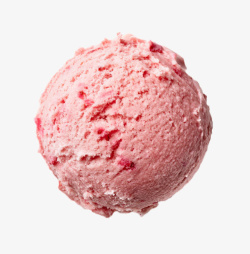 一个草莓口味的冰激凌素材