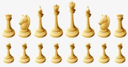 手绘国际象棋棋子素材