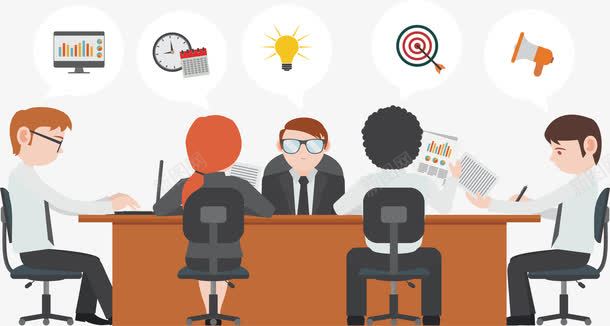 开会人物png免抠素材_88icon https://88icon.com 上班 人物 信息交流 信息沟通 信息沟通平台 信息沟通线 卡通 流言蜚语