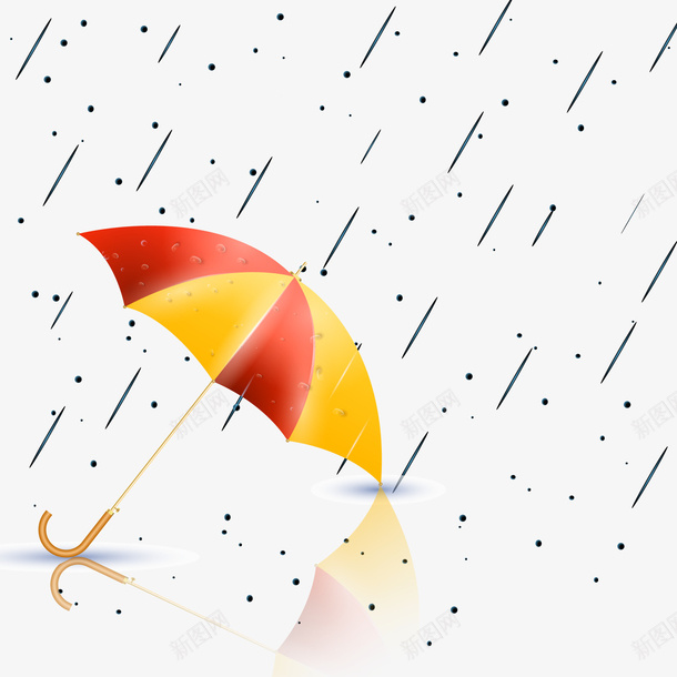 下雨雨伞矢量图ai免抠素材_88icon https://88icon.com PNG免抠图下载 漏雨 秋雨 落雨 装饰 雨季 矢量图