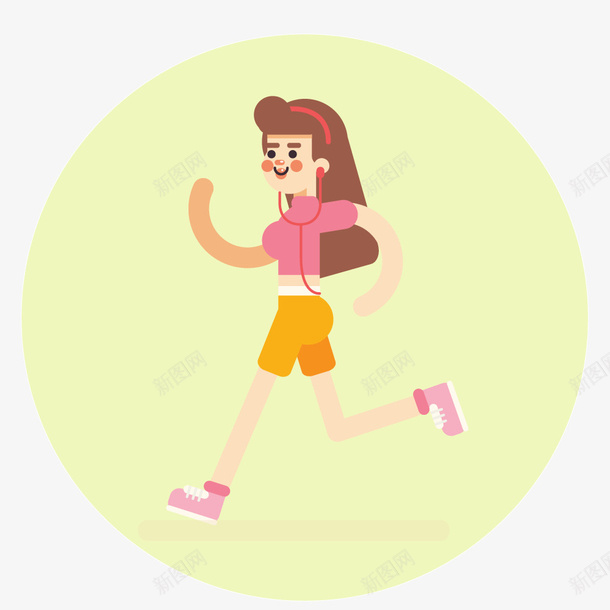 长发女士人物马拉松比赛矢量图ai免抠素材_88icon https://88icon.com 健身运动 有氧运动 瘦身运动 跑步 跑步健身 跑步运动 运动 长发女士 马拉松 矢量图