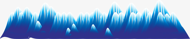 渐变色的雪山png免抠素材_88icon https://88icon.com 渐变色 白色 蓝色 雪山