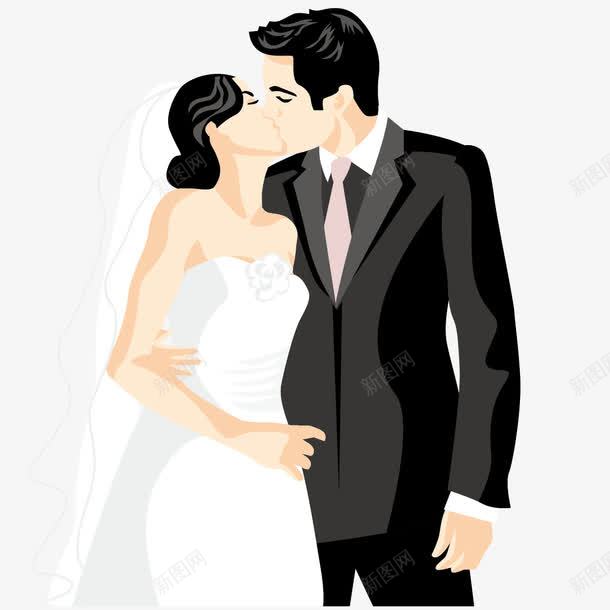 接吻的新人png免抠素材_88icon https://88icon.com 夫妻 婚姻 接吻图 新娘 新郎 结婚